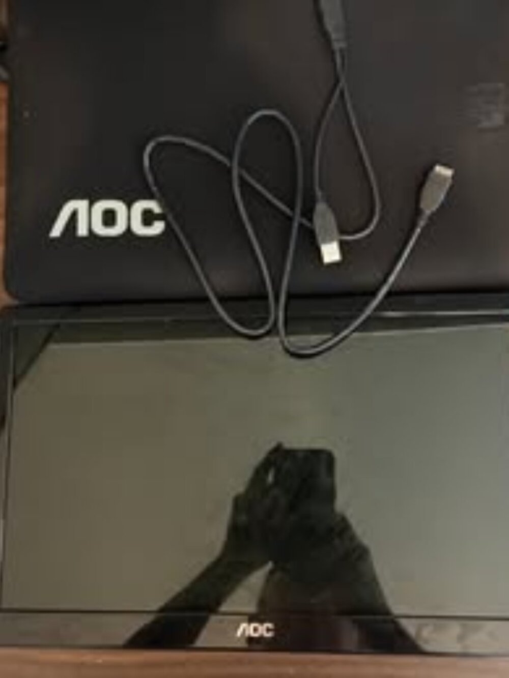 AOC USB 3.0 and 2.0 Powered Monitor 15.6” 156LM00005 Black